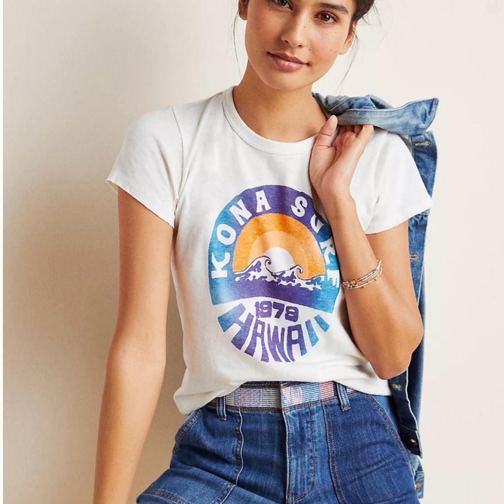 Kona Surf White Graphic Tee
